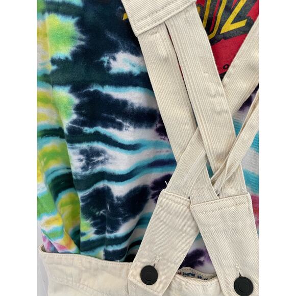 Sandrine Rose Reworked Cream Denim Overalls size Small - Picture 12 of 13